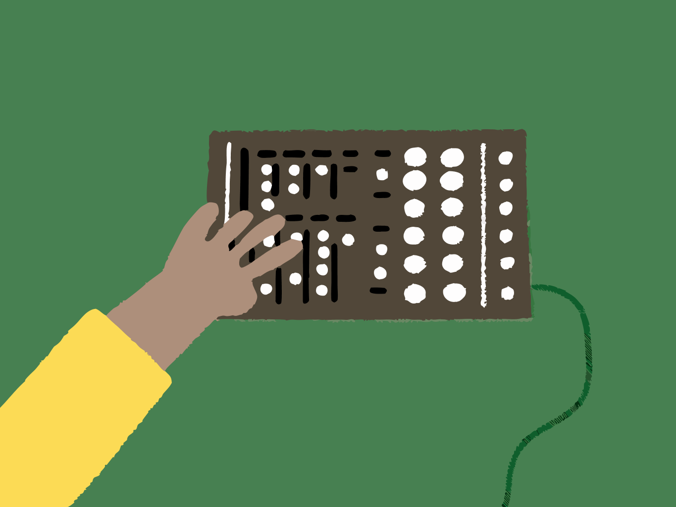 Illustration of a hand routing work across AI model tiers